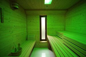 ...in die Sauna zur Entspannung nach kalten Wintertagen