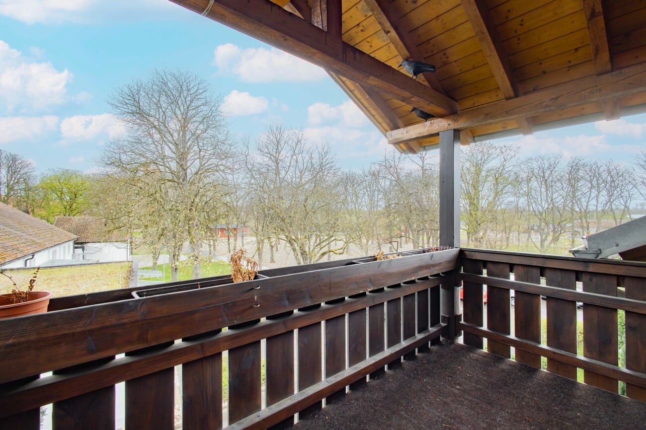 Der erste Balkon bietet einen tollen Blick auf den Wuhrlochpark.