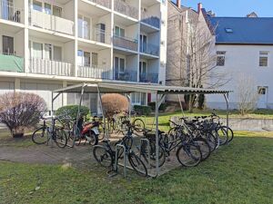 Ein toller Fahrradplatz im Innenhof